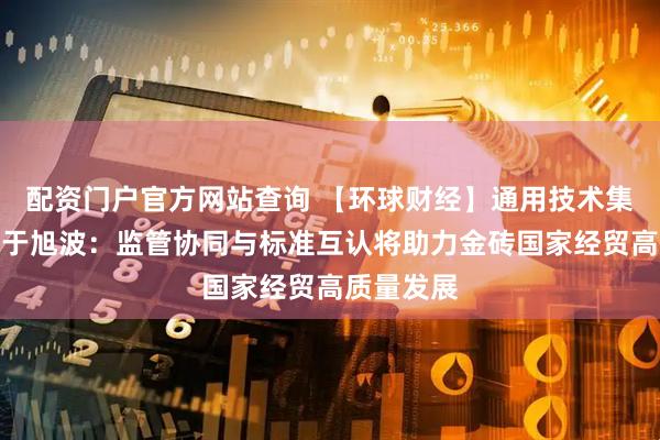配资门户官方网站查询 【环球财经】通用技术集团董事长于旭波：监管协同与标准互认将助力金砖国家经贸高质量发展
